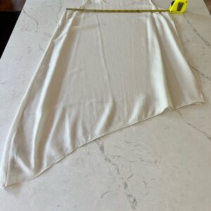 Eileen Fisher Cream Asymmetrical Slip Top